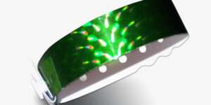 Techno holographic wristband for events and parties
